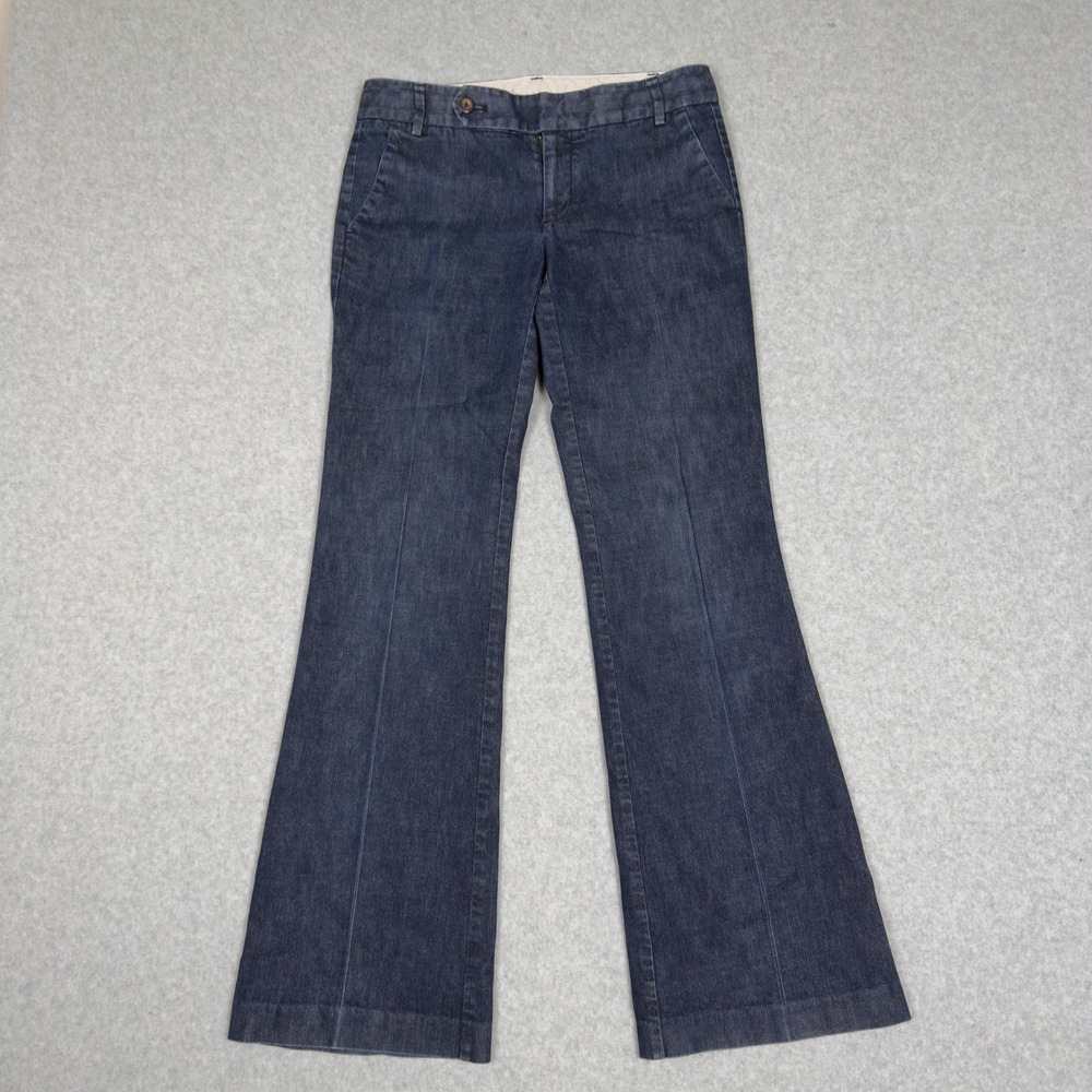 Gap Womens Size 2 Long Dark Wash Straight Fit Flared Leg Jeans Stretch